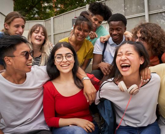 Happy teenagers